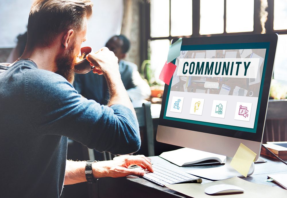 Community Online Communication Connection Concept