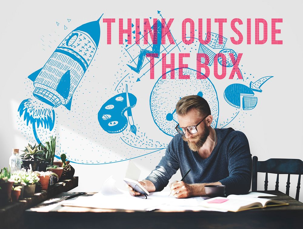 Think Outside The Box Ideas Creativity Imagination Concept