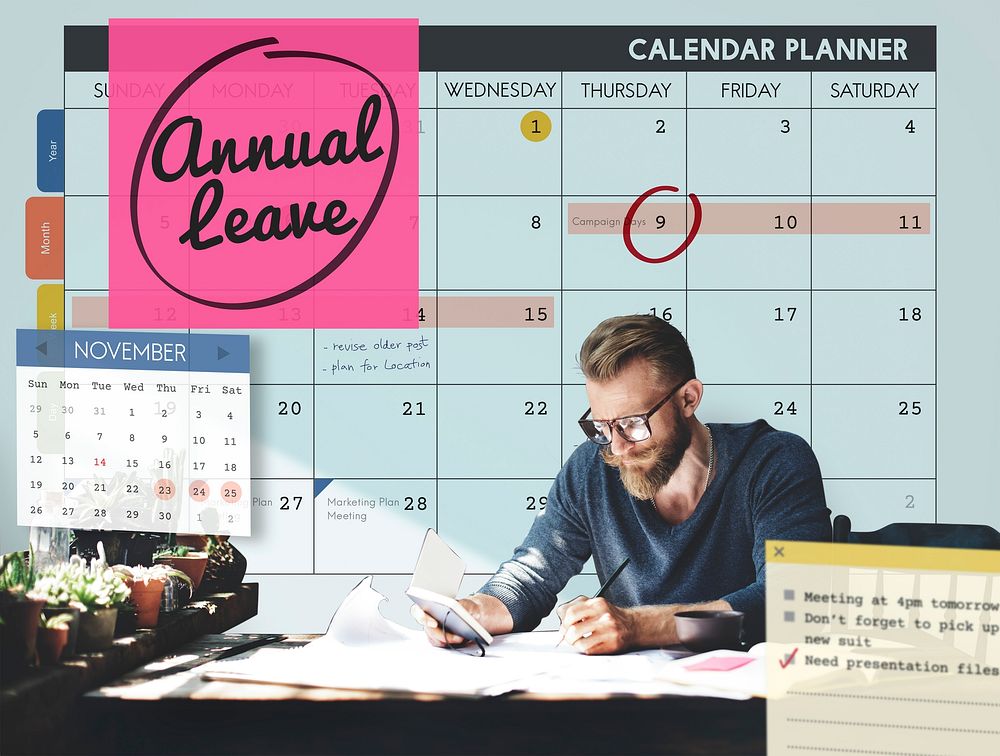 Annual Leave Schedule Planning To Do List Concept