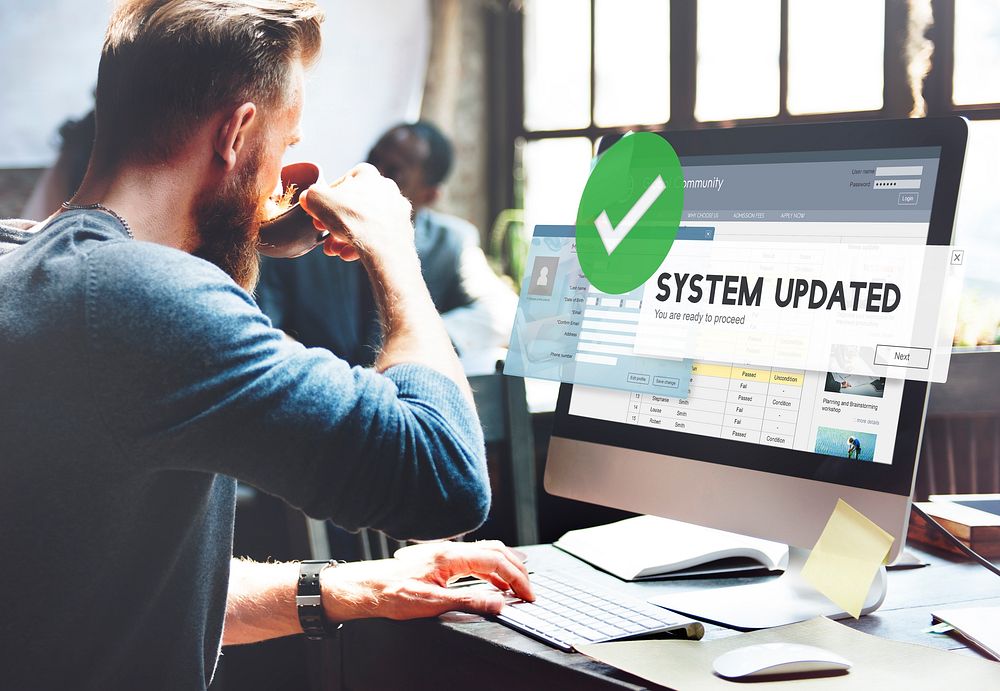 System Updated Improvement Change New Version Concept