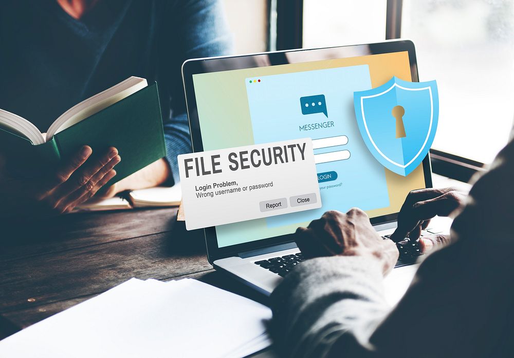 File Security Data Details Facts Information Media Concept