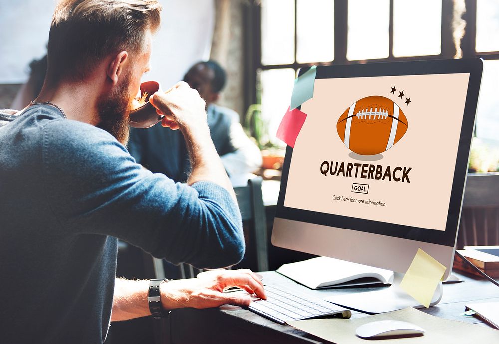 Quaterback American Football Athlete Game Concept