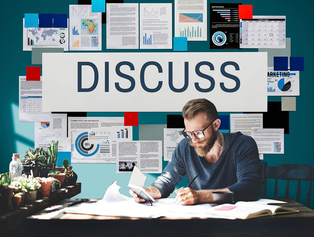 Discuss Discussion Negotiation Talking Debate Concept