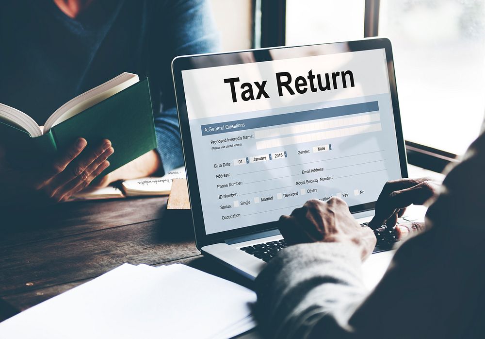 Tax Return Financial Form Concept