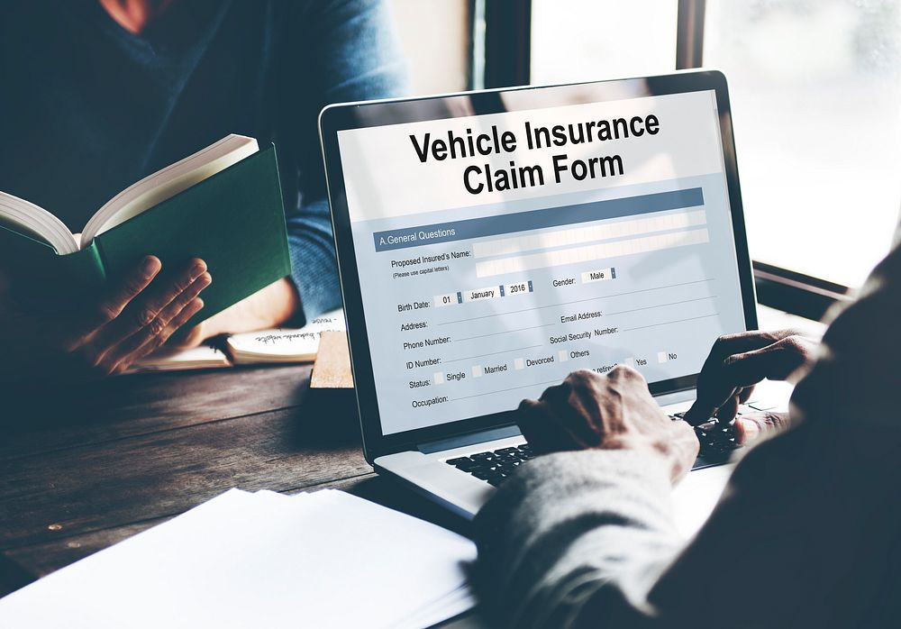 Vehicle Insurance Claim Form Concept