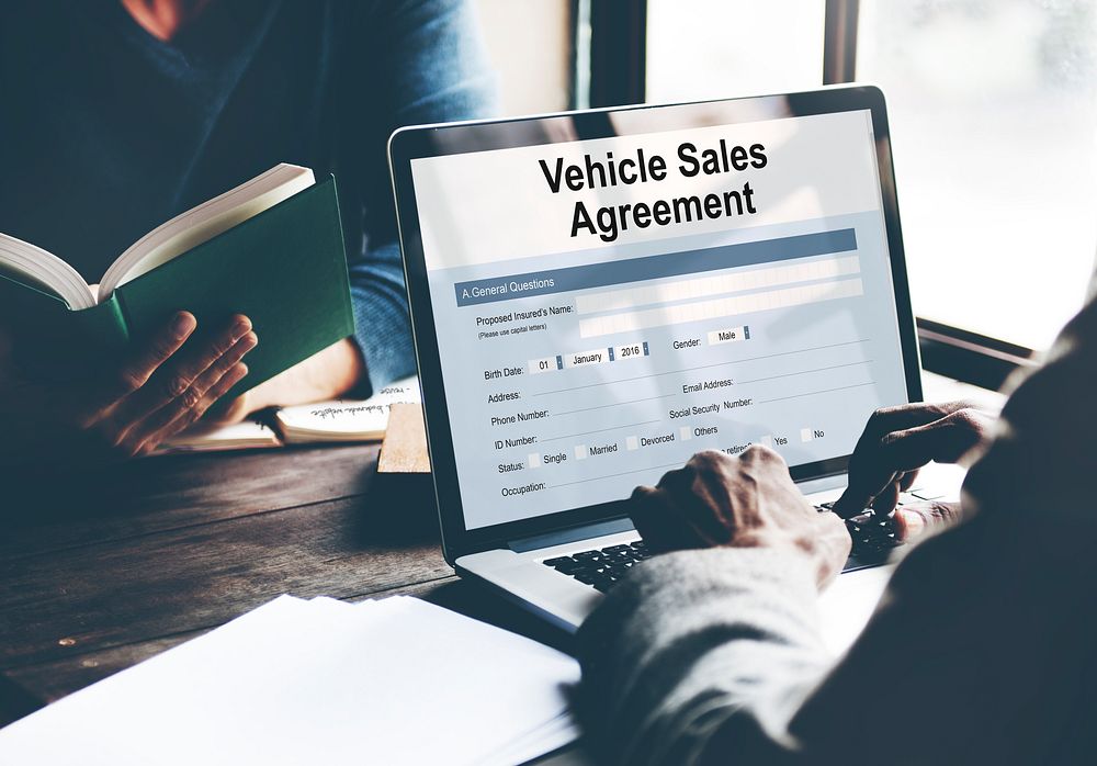 Vehicle Sales Agreement Form Concept