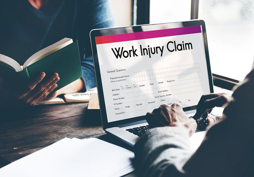 Work Injury Claim Application Form Information Concept