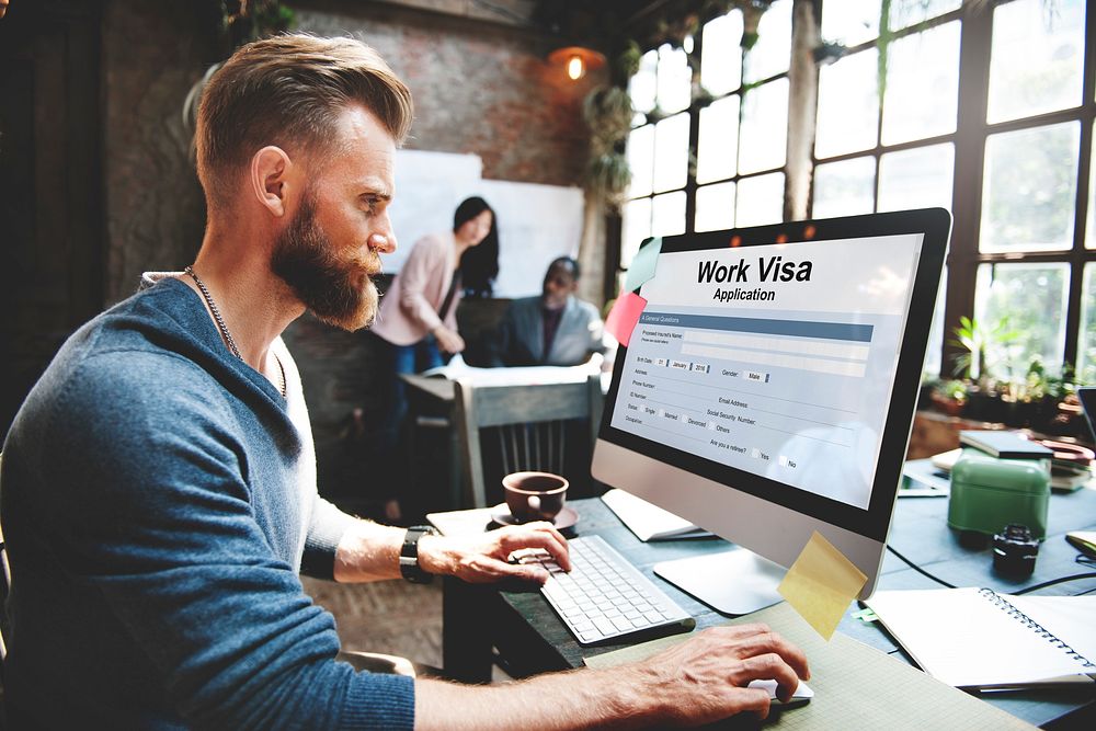 Work Visa Application Employment Recruitment Concept