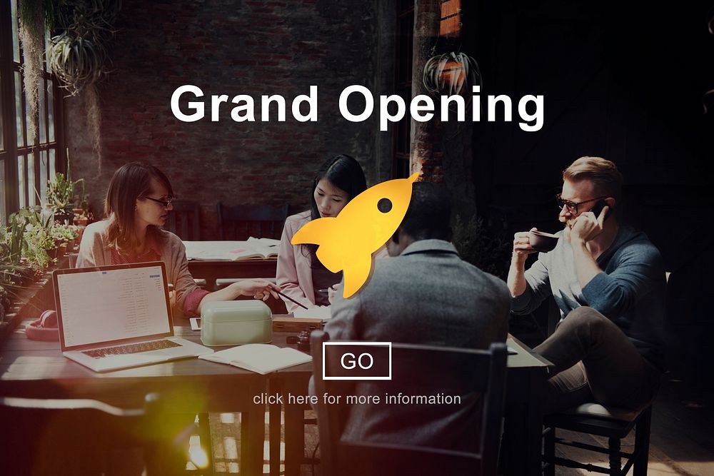 Grand Opening Launch Start Icon Concept