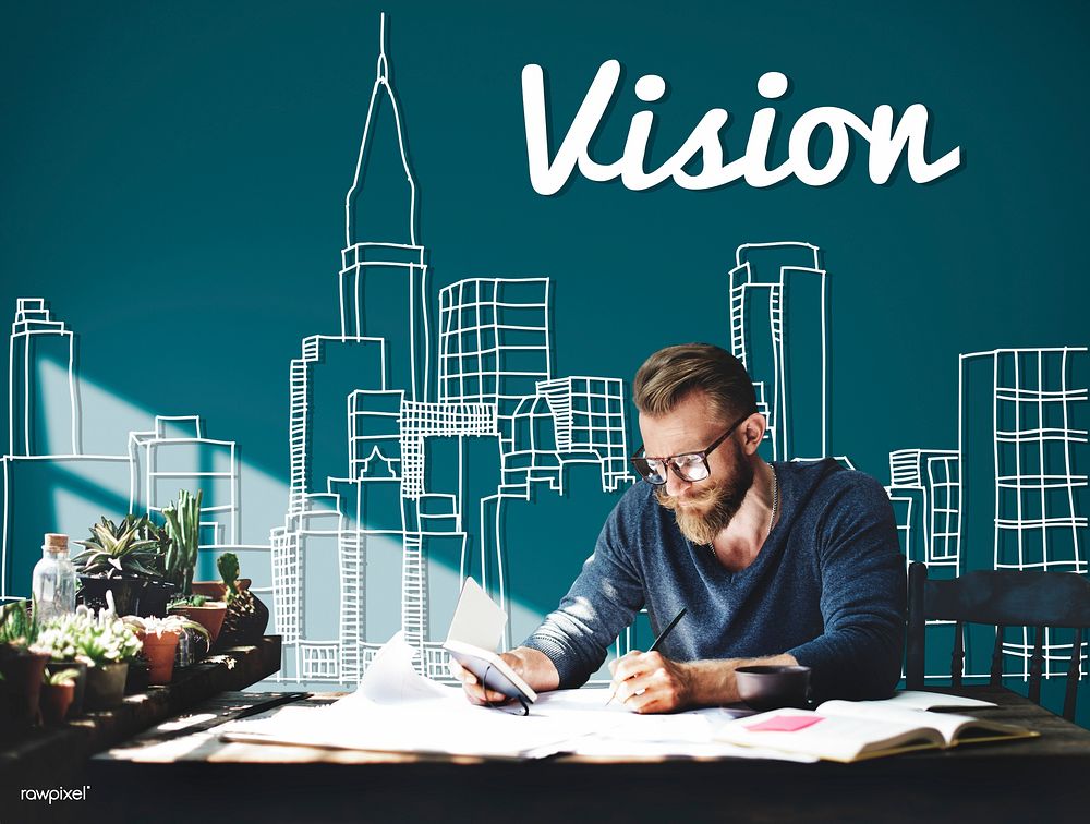 Vision Goals Building City Urban Concept