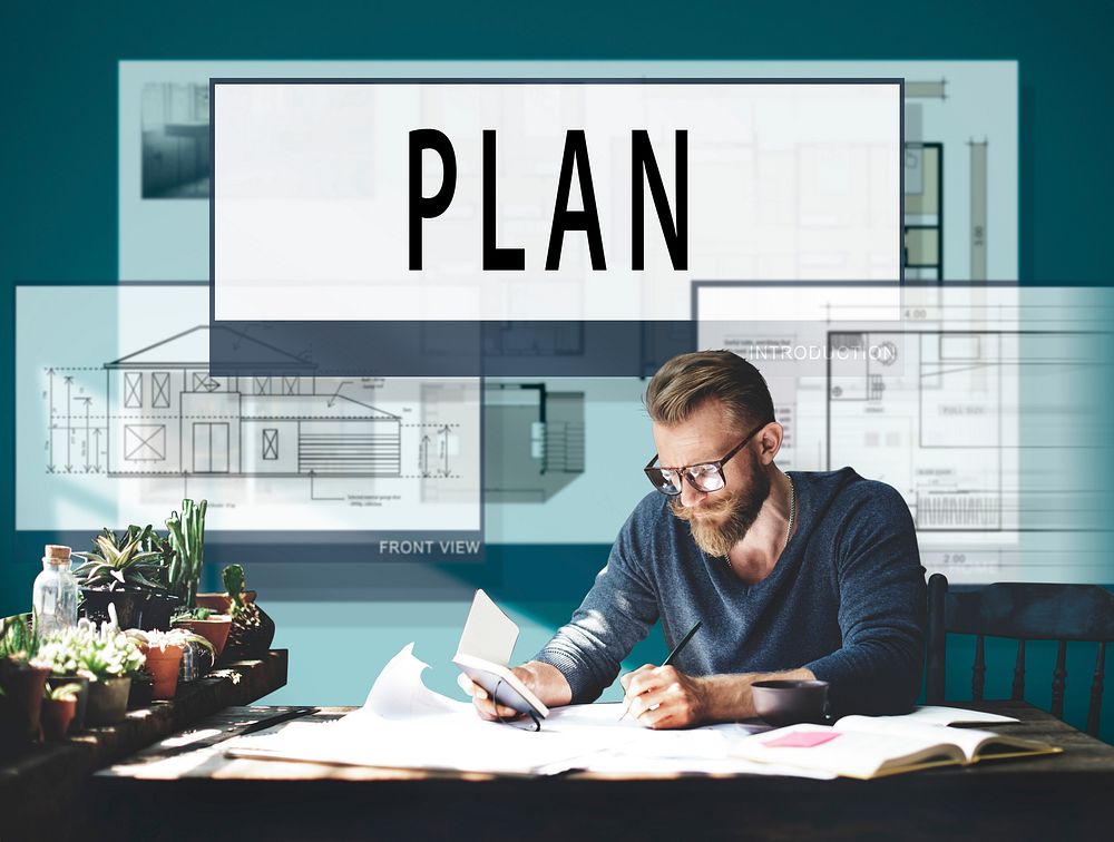 Plan Planning Architecture Blueprint Drawing Concept