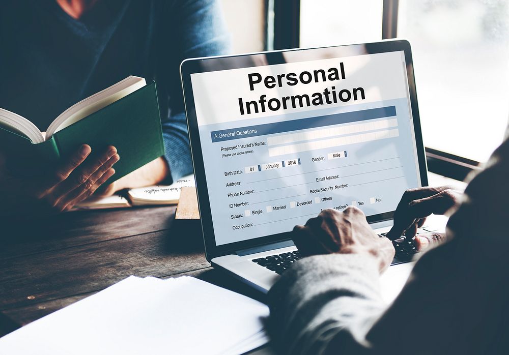 Personal Information Form Identity Concept