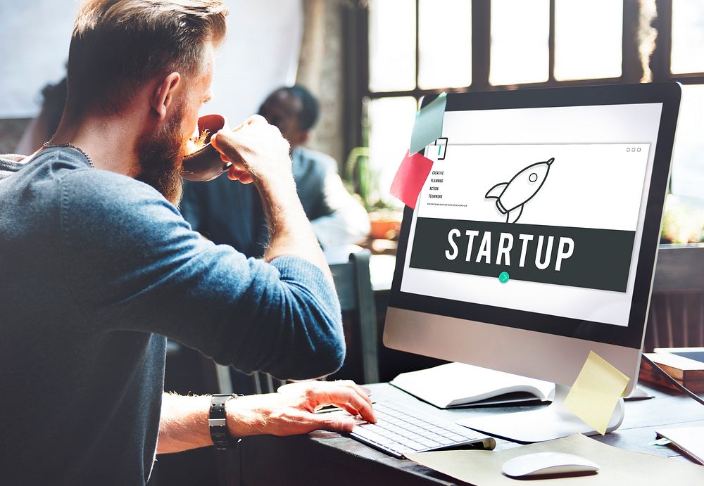 Start up Launch Mission New Business Concept
