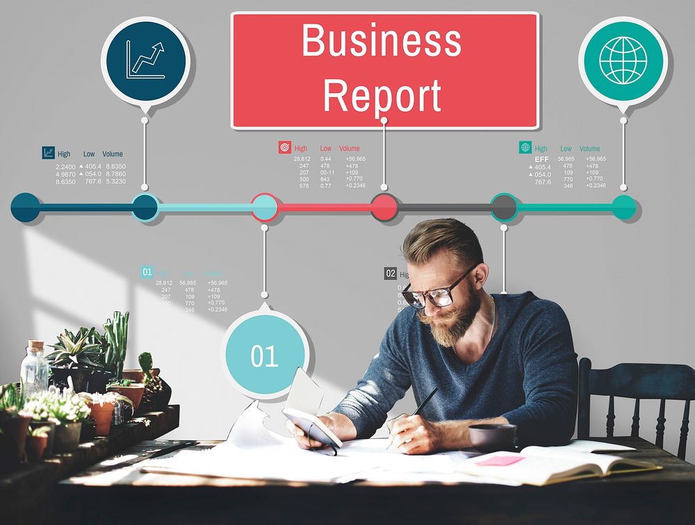 Business Report Progress Research Analysis Status Concept