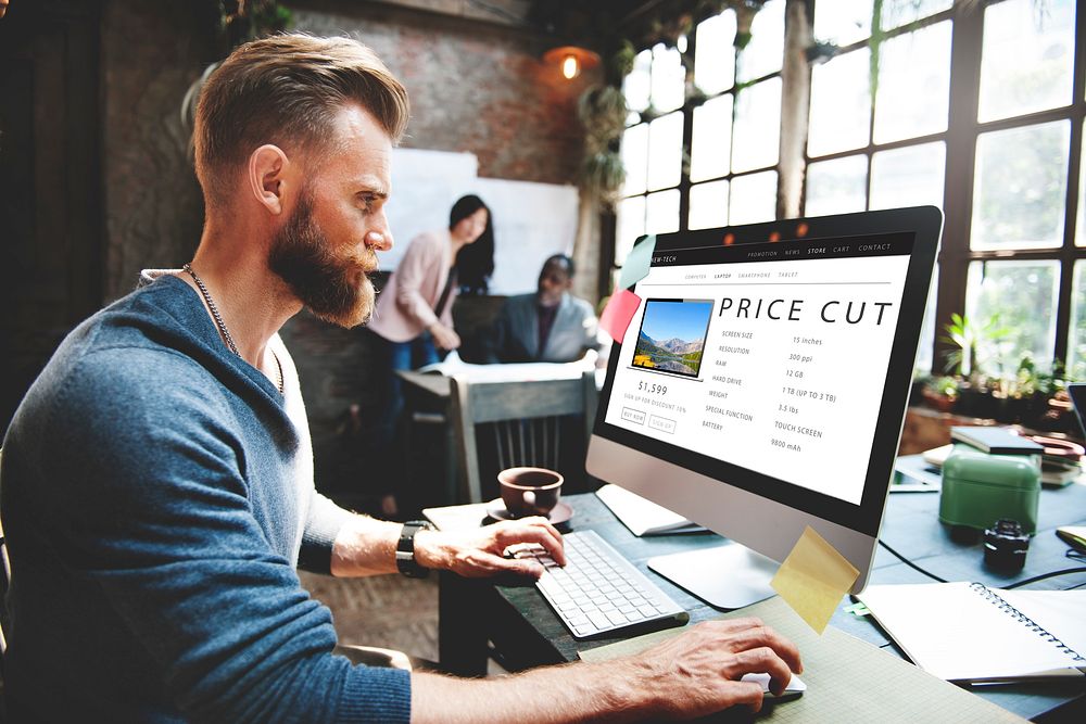 Price Cut Shopping Online Internet Website Concept
