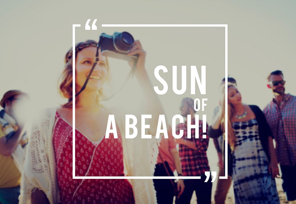 Sun of a Beach Summer Friendship Beach Vacation Concept