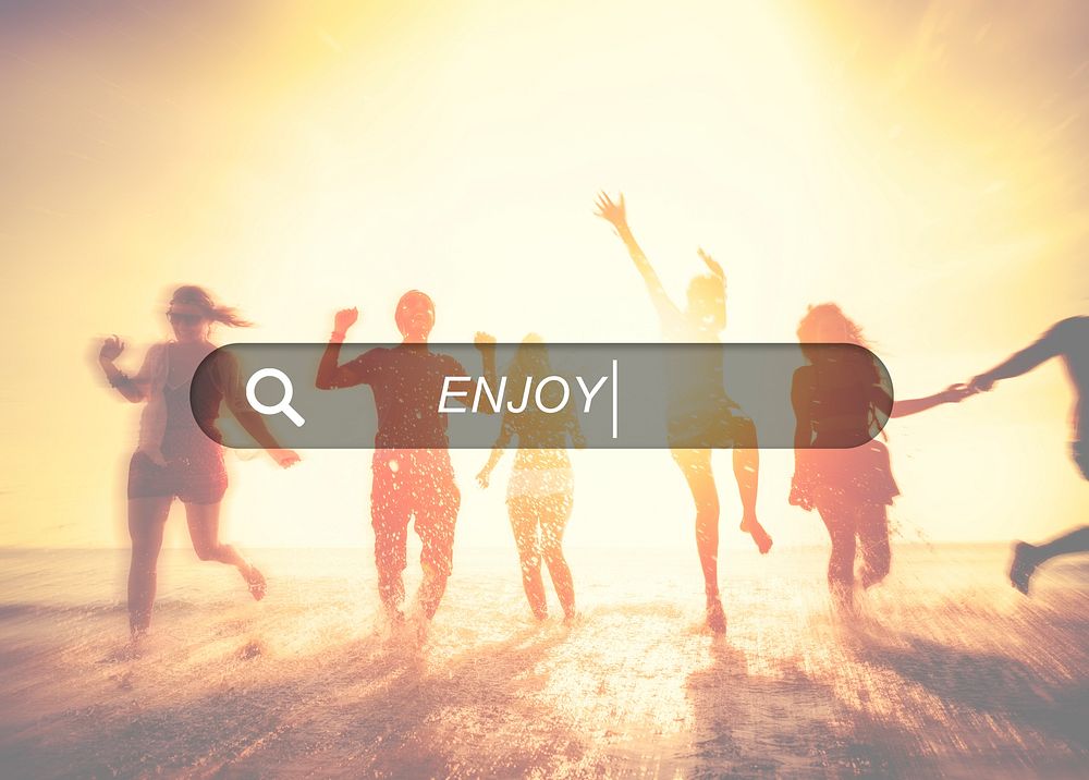 Enjoy Beach Summer Happiness Searching Box Concept