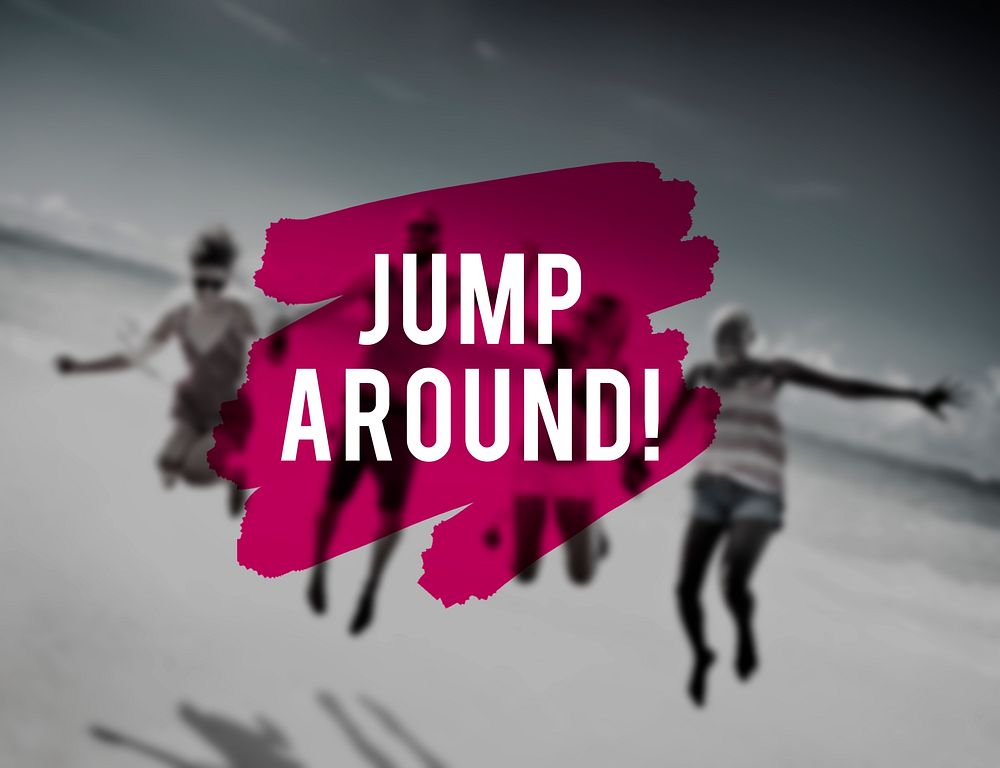 Jump Around Freedom Relax Carefree Concept