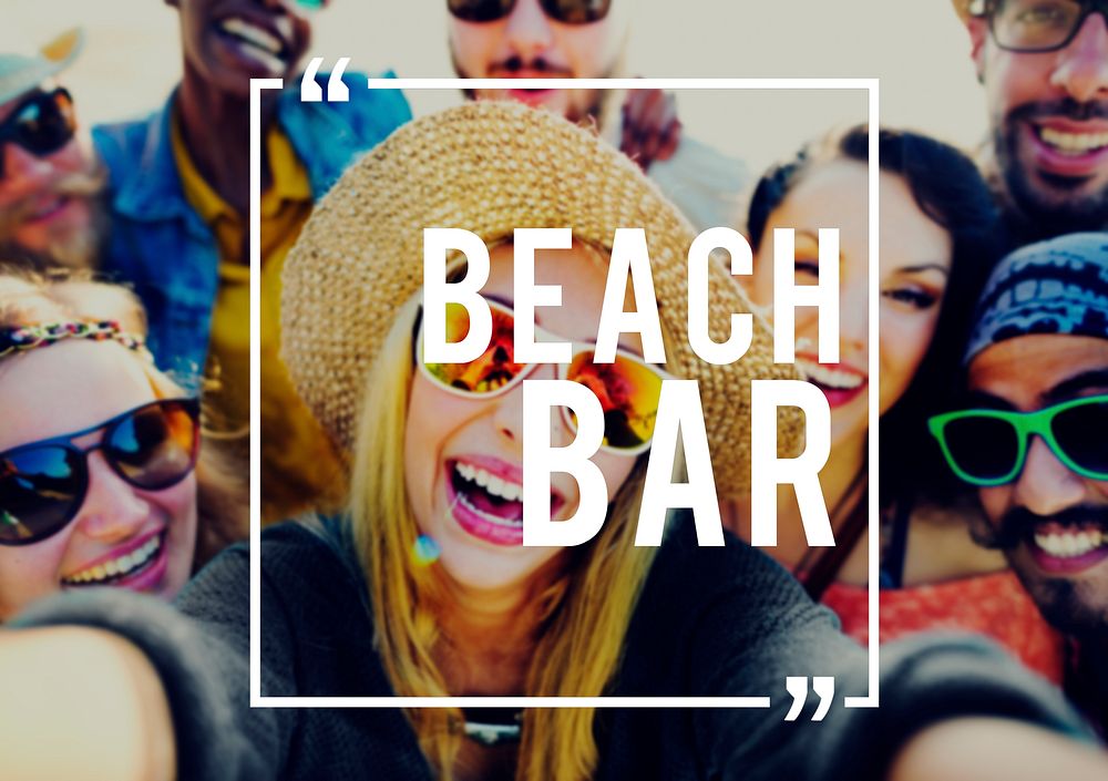 Summer Beach Bar Friendship Holiday Vacation Concept