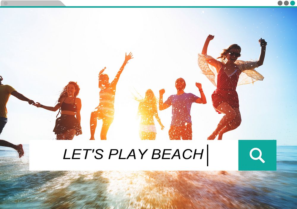Let's Play Beach Summer Sand Sea Playful Happiness Concept