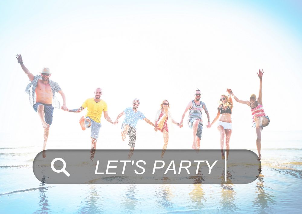 Let's Party Summer Freedom Happiness Concept
