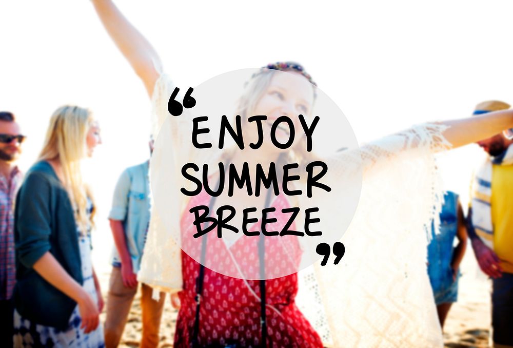 Enjoy Summer Breeze Friendship Beach Vacation Concept