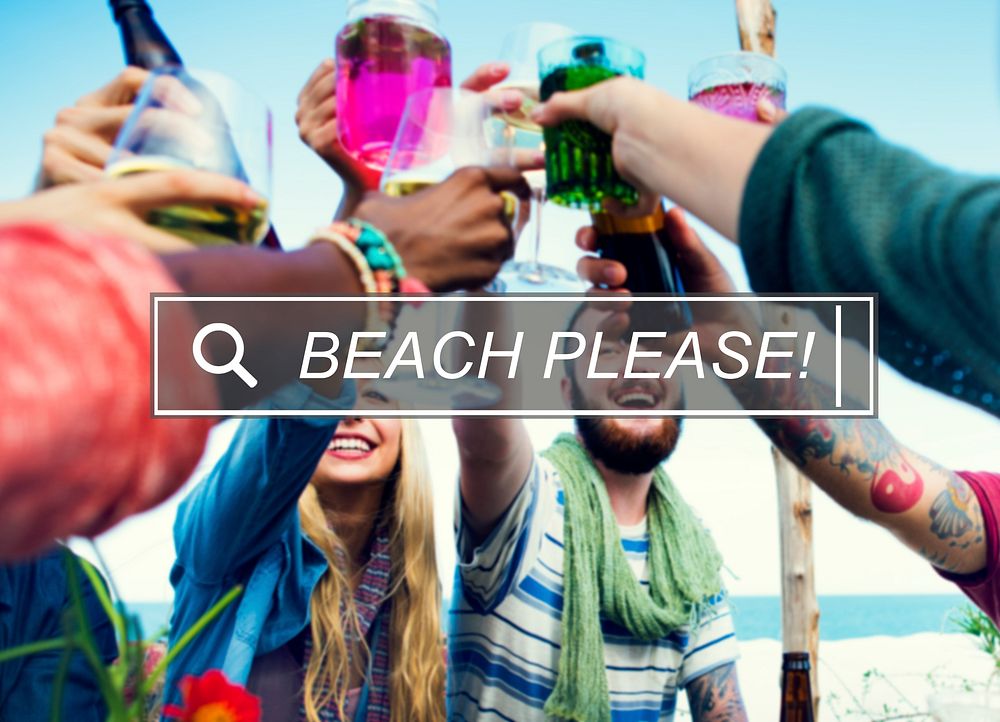 Beach Please Summer Holiday Leisure Travel Vacation Concept