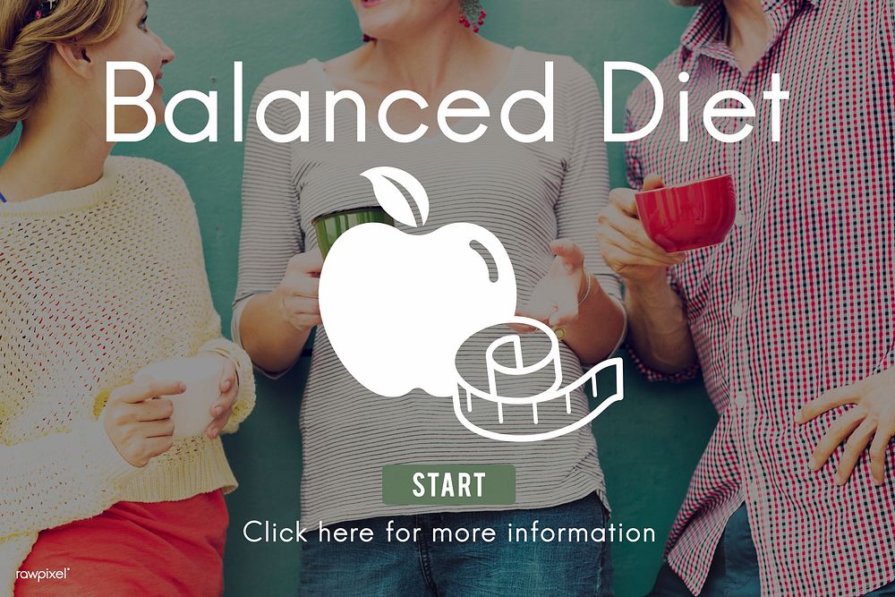 Balanced Diet Healthy Nutrition Choice Selection Concept