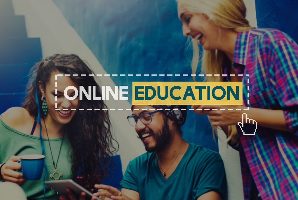 Online Education Knowledge Wisdom Communication Connection Concept