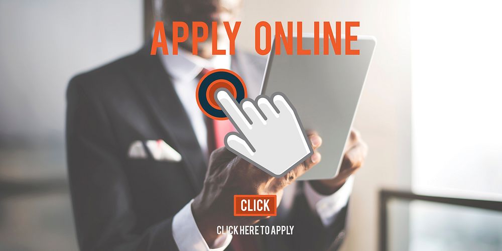 Apply Here Online Application Recruitment Employment Concept