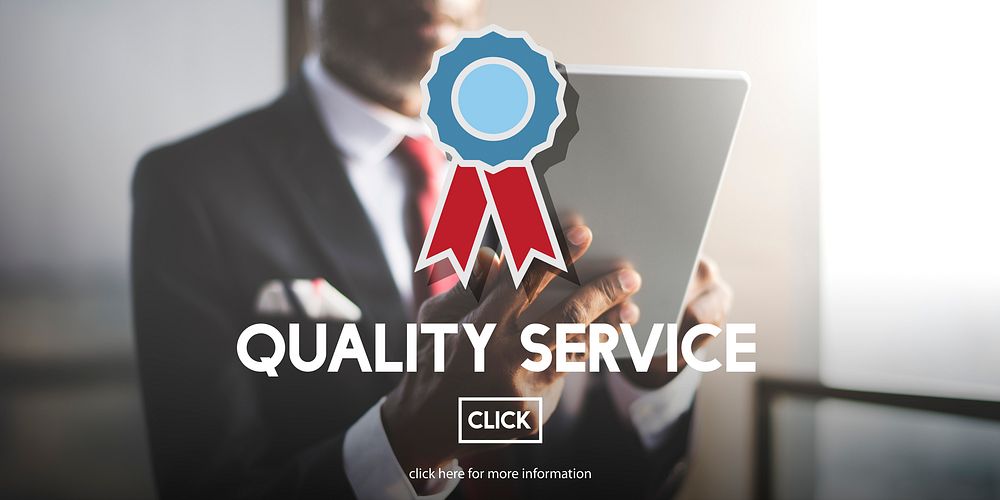 Quality Service Best Guarantee Value Concept