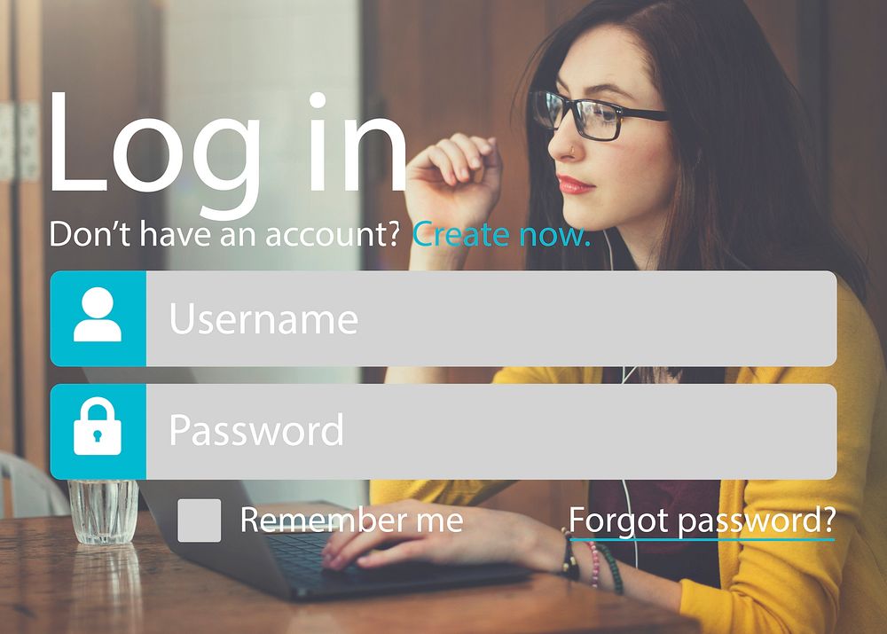Log In Internet Interface Account Page Concept