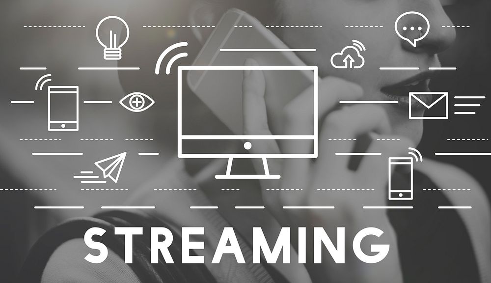 Streaming Media Digital Electronic Technology Concept