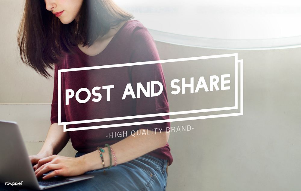 Post and Share Social Networking Technology Concept