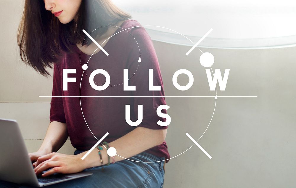 Follow Us Join Social Media Network Concept