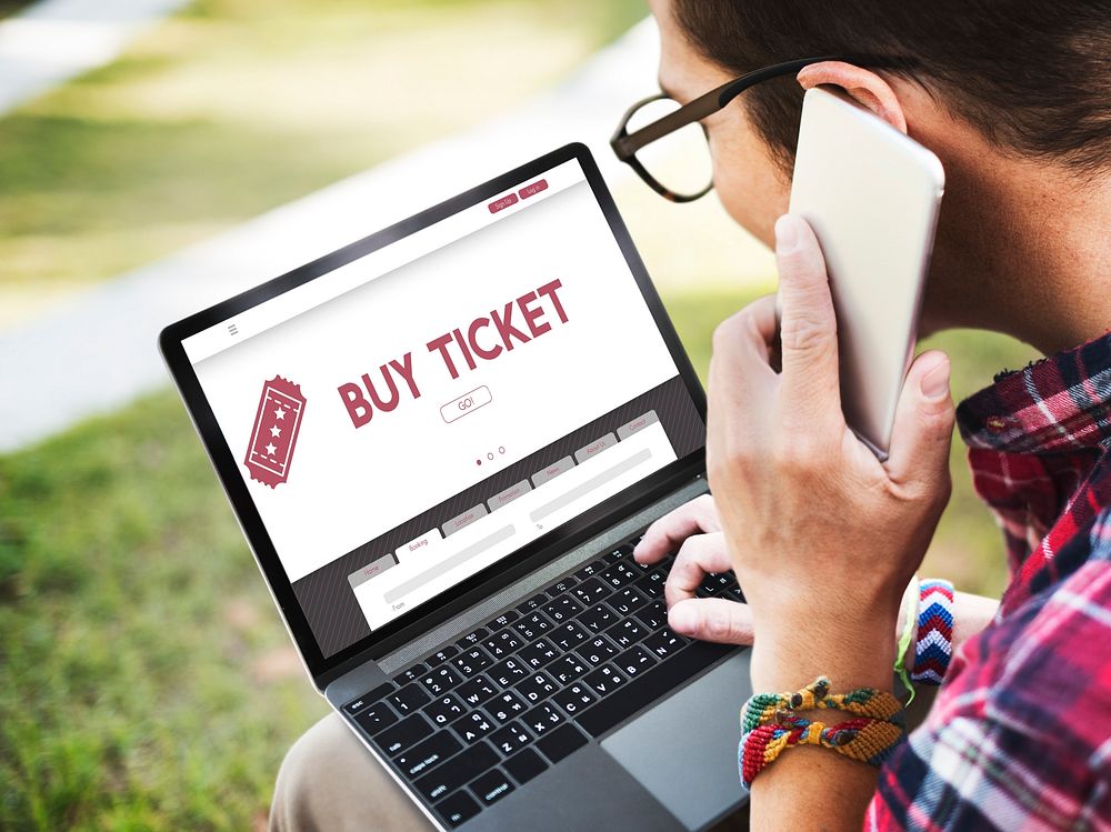 Buy Ticket Online Travel Holiday Concept