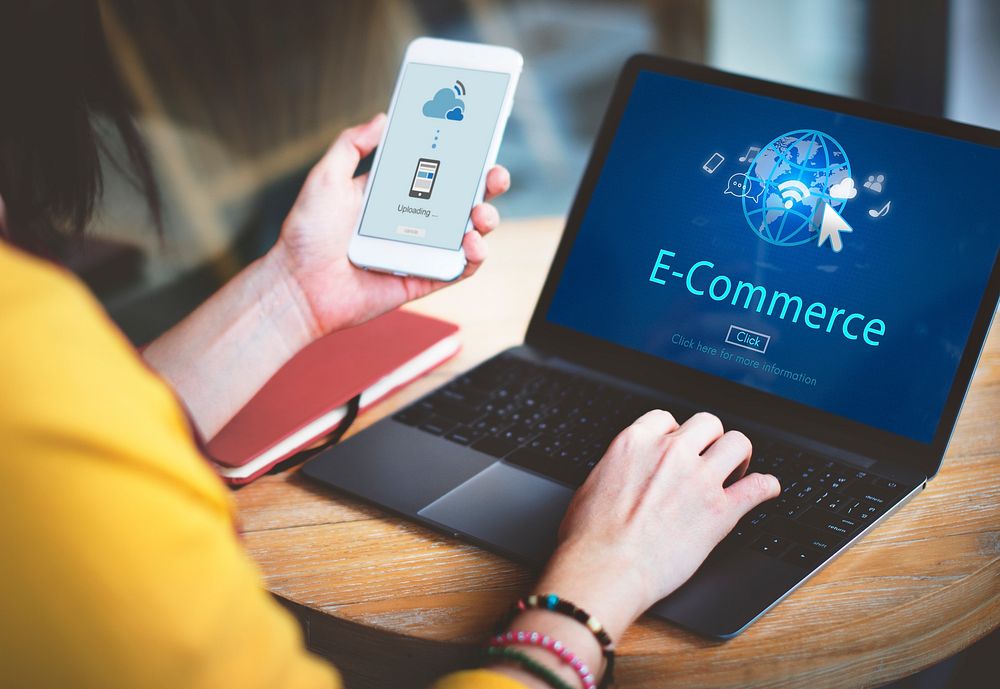 E-Commerce Digital Marketing Global Business Online Technology Concept