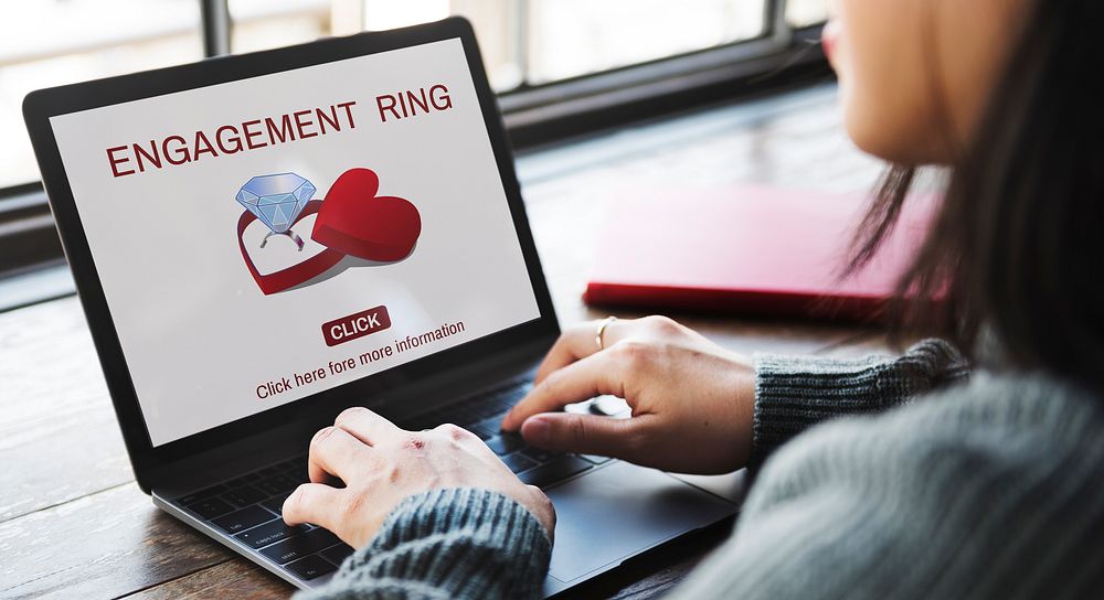 Engage Engagement Ring Couple Love Concept