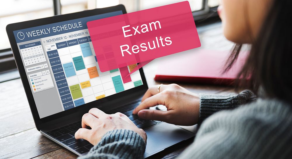 Exam Results Schedule Reminder Report Concept