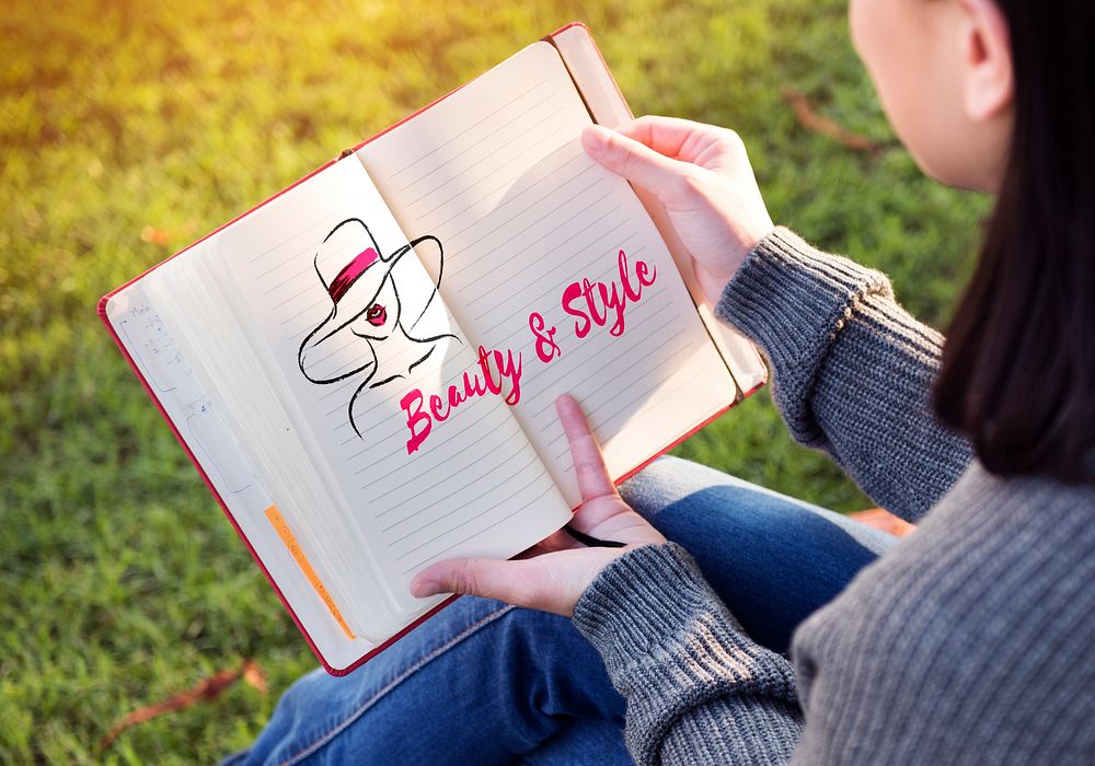 Beauty Style Girl Model Silhouette Text Concept