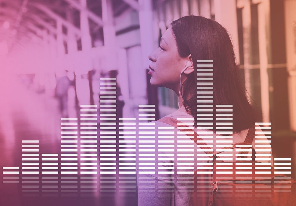 Audio Digital Equalizer Music Tunes Sound Wave Graphic Concept