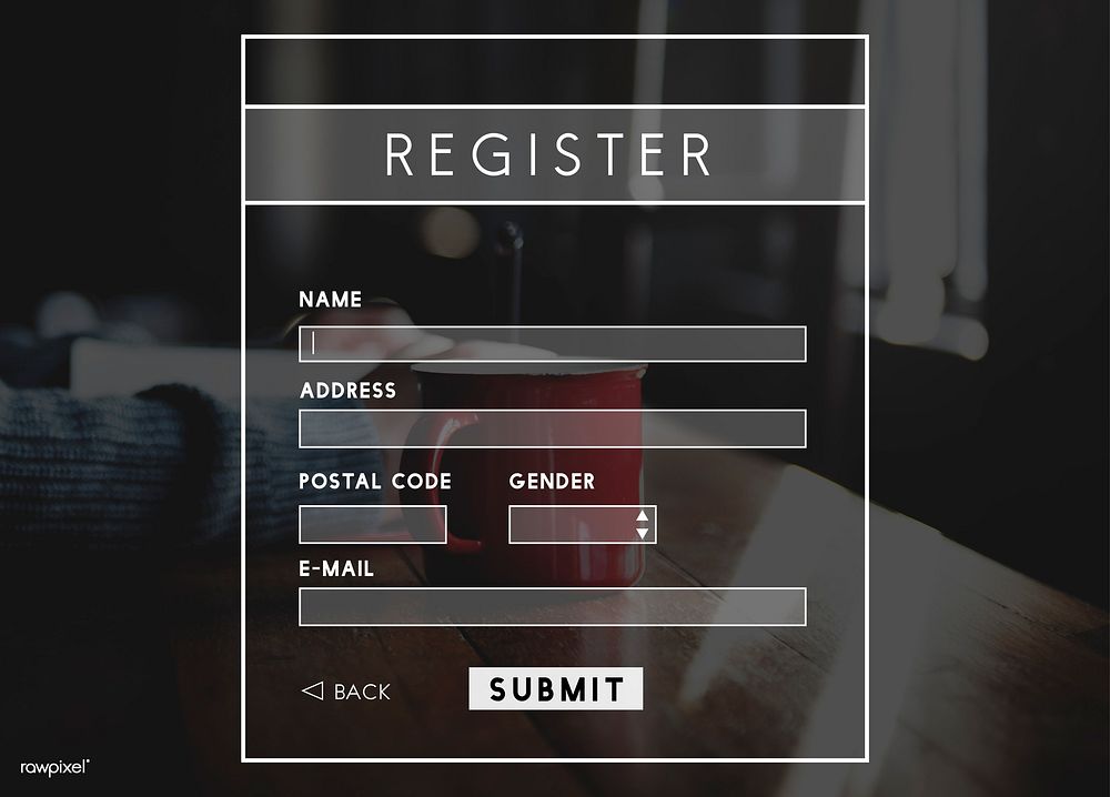 Register Registration Account Profile Name Concept
