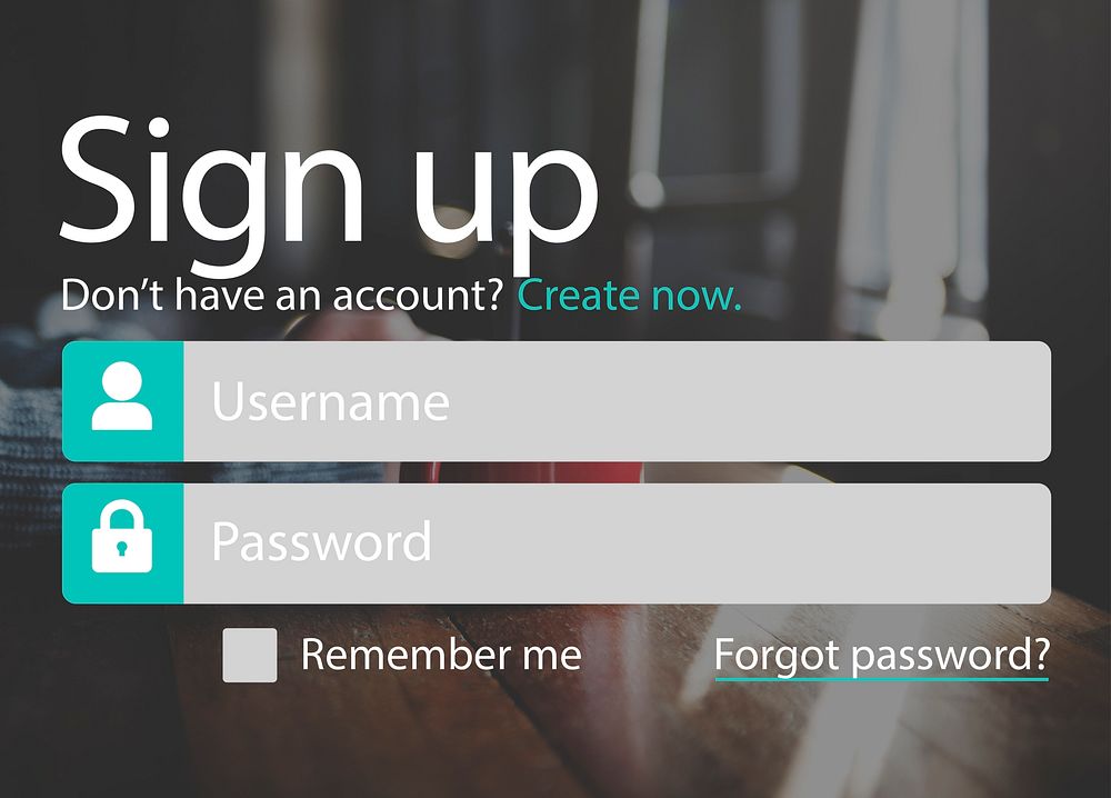Sign Up Account Password Username Concept