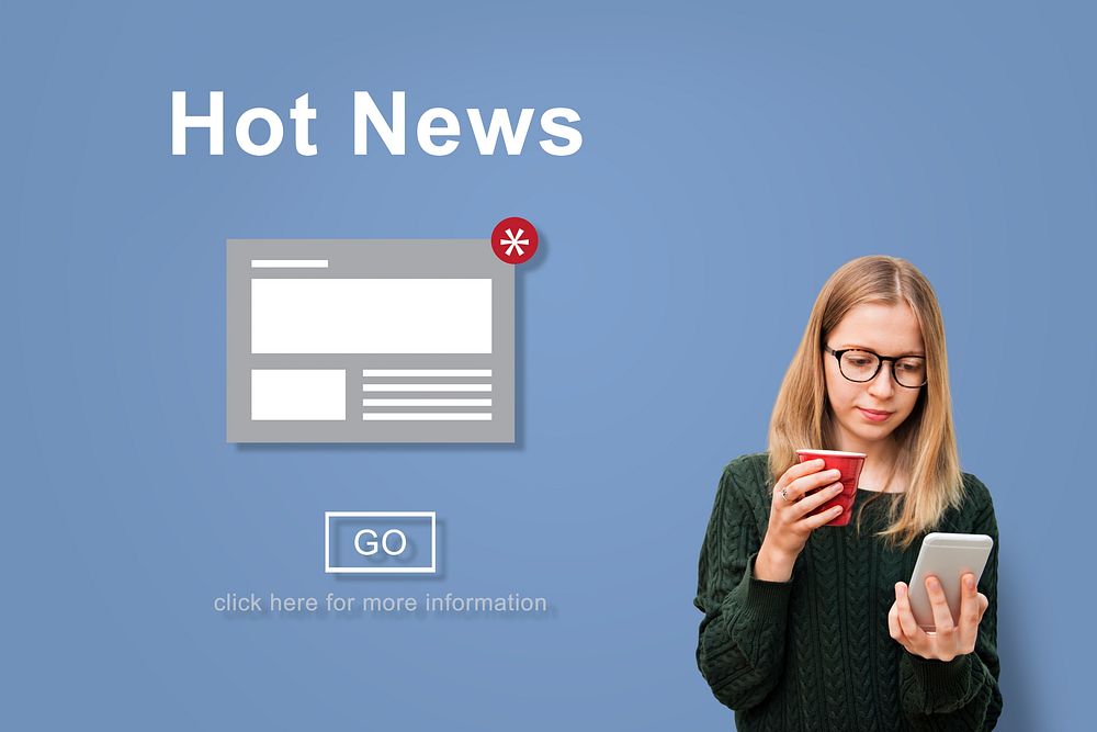 Hot News Announcement Broadcast Article Concept
