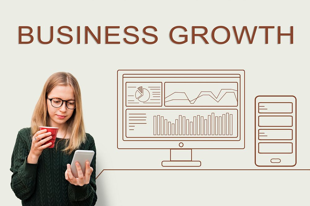 Business Growth Progress Summary Analytics Computer Concept