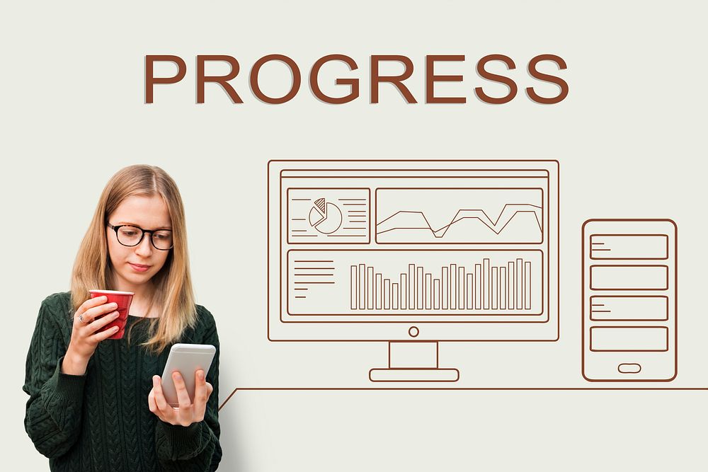 Progress Summary Analytics Computer Concept