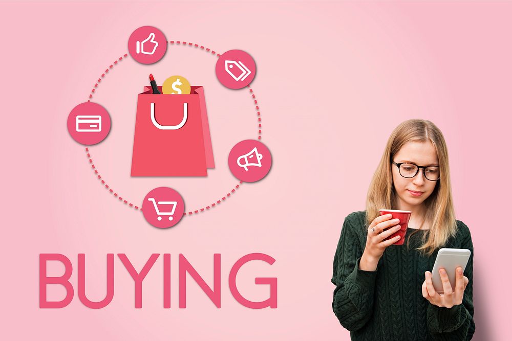 Shopping Online Buy Sale Shopahoslics Concept