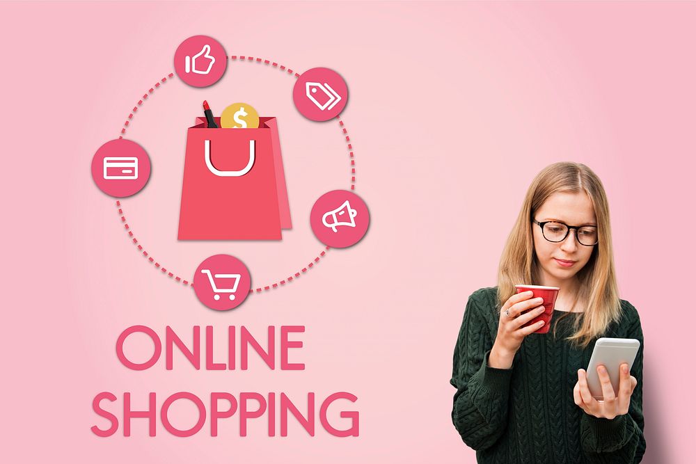 Shopping Online Buy Sale Shopahoslics Concept