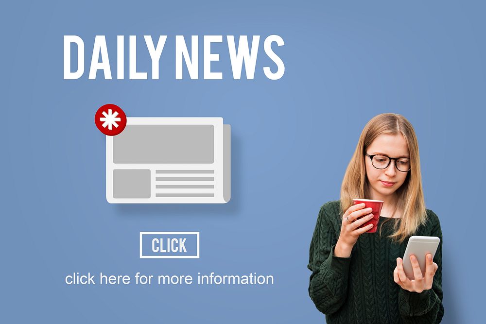 Daily News Newsletter Announcement Concept