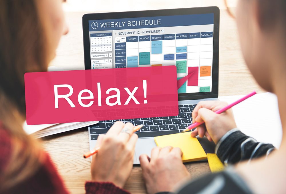 Relax Weekly Schedule To Do List Concept